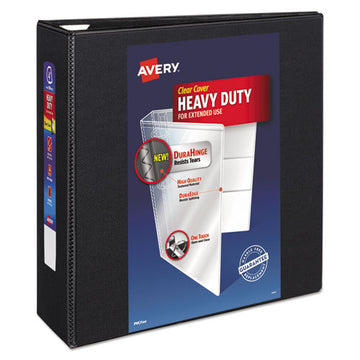 Avery® Heavy-duty View Binder With Durahinge And Locking One Touch Ezd Rings, 3 Rings, 4" Capacity, 11 X 8.5, Black freeshipping - TVN Wholesale